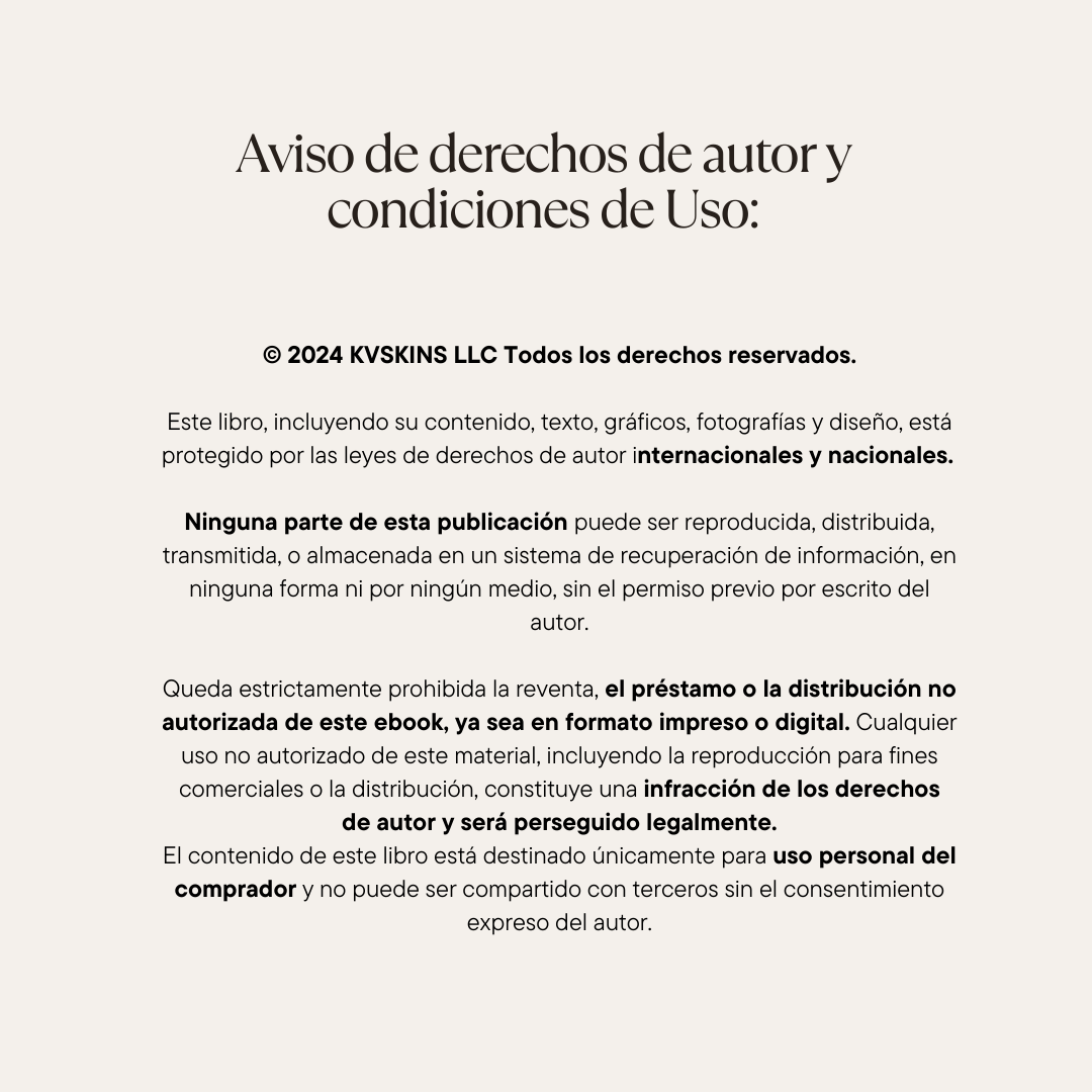 Guía Nutricional para clientes con Brotes y Acné. (Descarga Digital)